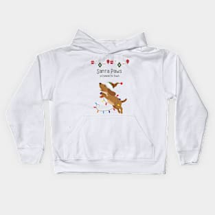 Santa Paws is coming to town! Kids Hoodie